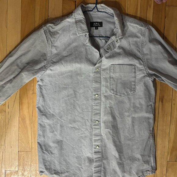 Vintage A.P.C. Light Grey Button-Up Shirt - Picture 3 of 6